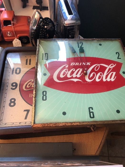 2 Vintage Coca Cola clocks