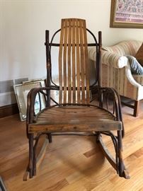 Vintage woodback rocking chair