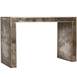 Gold and silver Mirrored console