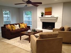 Troy sofa and side chairs (available Oct 20) 