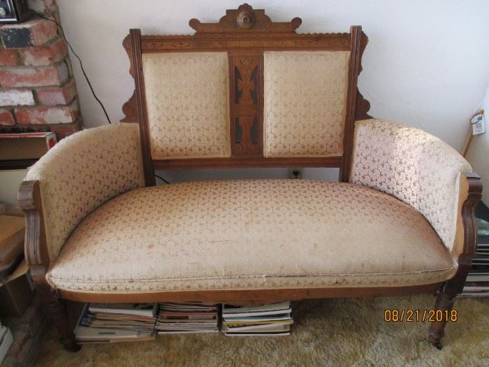 antique loveseat / couch