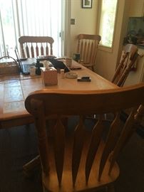 Nice tile table and chairs. 