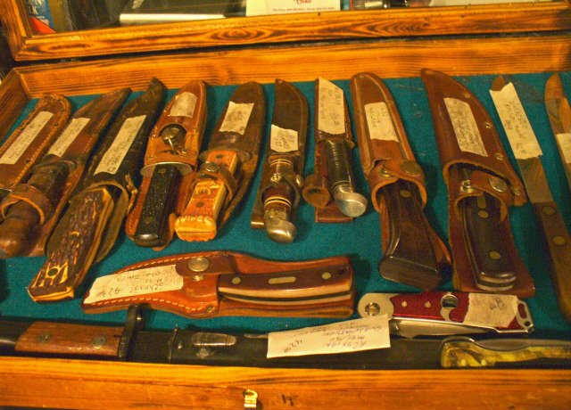 case of miscellaneous knives