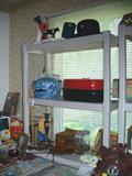 Granite, folk art, ball jars with marbles, woodworking tools