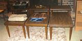 Another set of the step end tables. A set on both levels of the home.