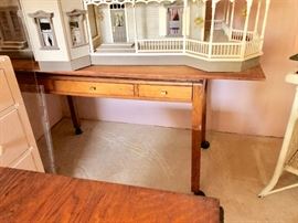 Vintage table on rollers