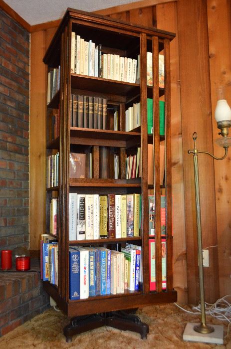 Fabulous Mission style, possibly Danner revolving bookcase