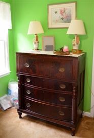 flame mahogany butler's chest