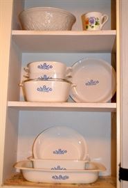 Corning "Cornflower" casserole dishes & pie plates