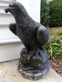 Coolio concrete eagle, one of a mated pair.