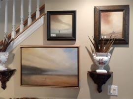 Scott Hill artowrk; titles are "Approaching Storm", (lower right)"Bend" (upper center left) and "Pull".