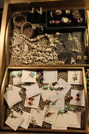 Sterling silver Native American rings and earrings and beautiful Thai silver jewelry with a nature theme, all 50% off!