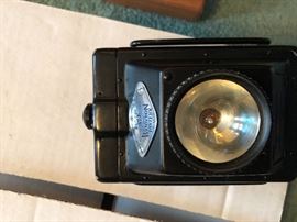 Englisg Redque light with secret compartment for backup battery and bulb, quite attrative