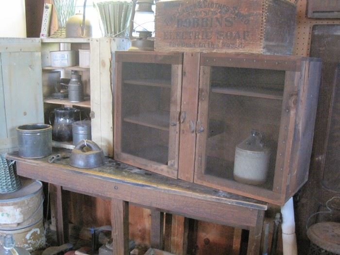 small pie safe & country primitives