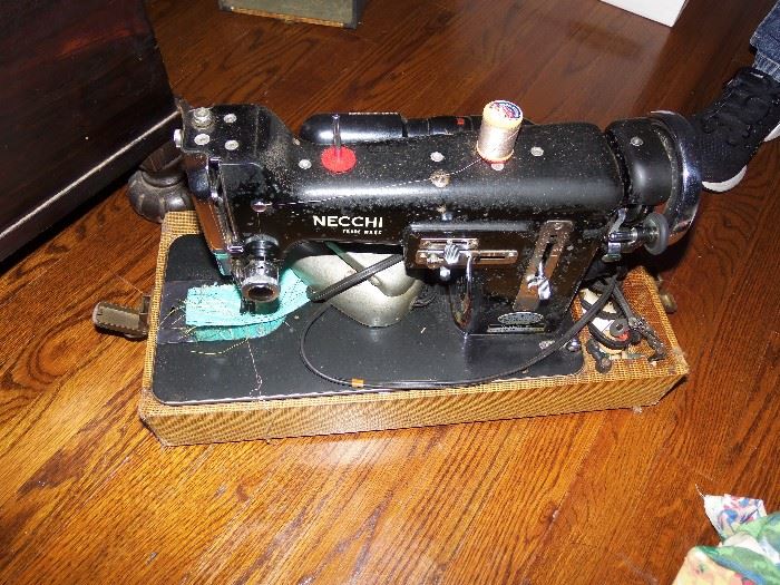 Necchi portable sewing machine in case