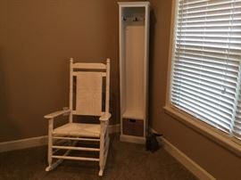 Rocker and small cabinet