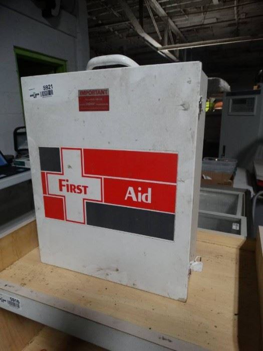1 Metal first aid kit cabinet