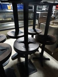 2 pedestal base cocktail tables 20 round.