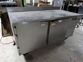 Beverage Air 2 door commercial s s work top cooler.