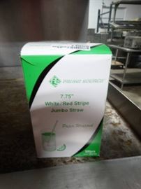 Box of plastic drinking straws Not for sale to Ca ...