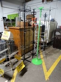 Lot of various store display racks