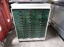 pharmaceutical pill dispenser table w 36 drawers