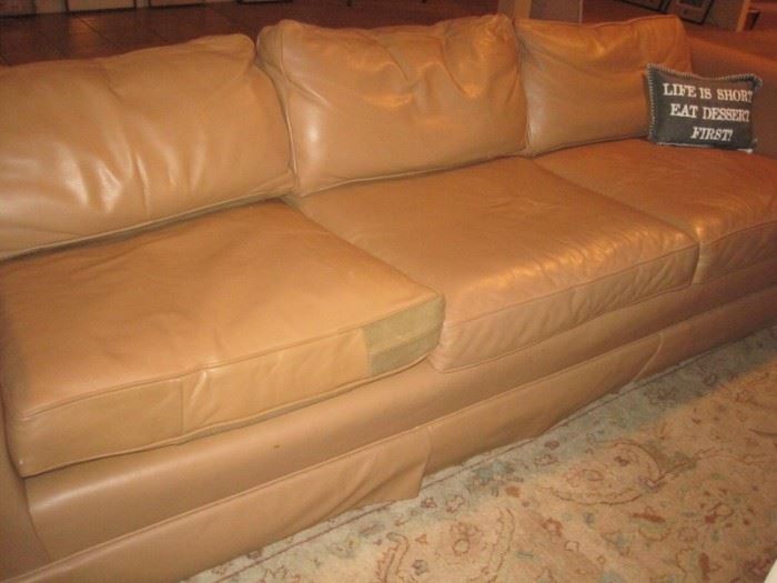 Matching Leather Sofa.