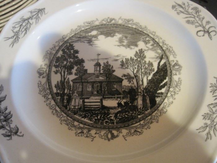 Wedgwood Colonial Williamsburg Restoration  Dinner Plates.