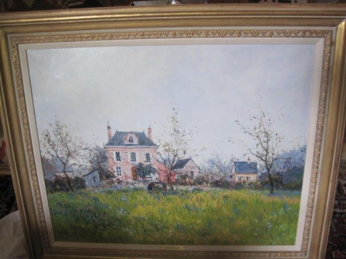 1 of 3 oil paintings by Listed Artist Jean Pierre Dubord (French, b. 1949).  Provenance: Wally Findlay Gallery.