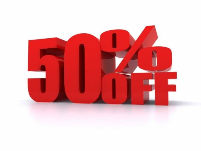 Half price day! Most everything that's left is reduced to half price today (Except RED PRICED items). 11:00-3:00 today only. Come see us!!