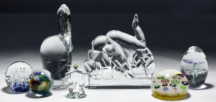 Baccarat Crystal Figurine and Paperweight Assortment
