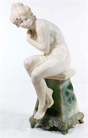 Lardelli European 20th Century Carved Marble Statue