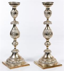 Russian Silver 875 Candle Sticks