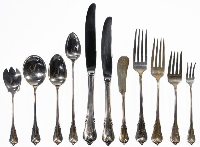 Wallace Grand Colonial Sterling Silver Flatware Service