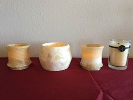 Egyptian Alabaster Candle Holders
