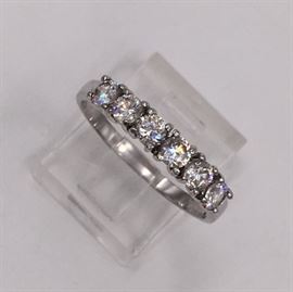 Sterling silver with cubic zirconia