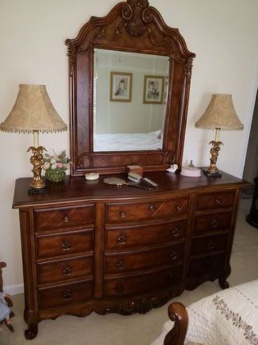 Dresser and mirror. Part of Broyhill Queen Bedroom Suite