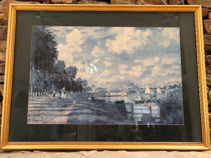 Professionally mounted Manet Print - Gold Painted frame - $45