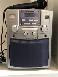 Karaoke Machine with 2 Microphones and variety of CD's - $10