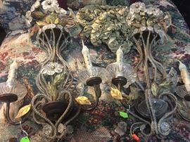 Antique wall sconces