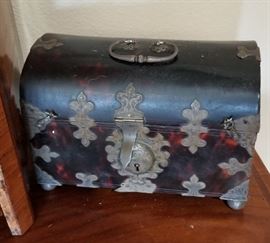 antique tea caddy