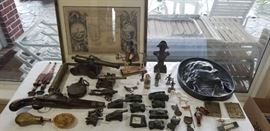 Far right Bronze relief bust by Victor Huguenin