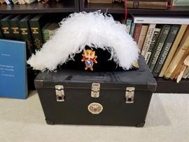 Knights of Columbus hat, case, gloves with case