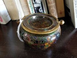 beautiful older cloisonne ashtray