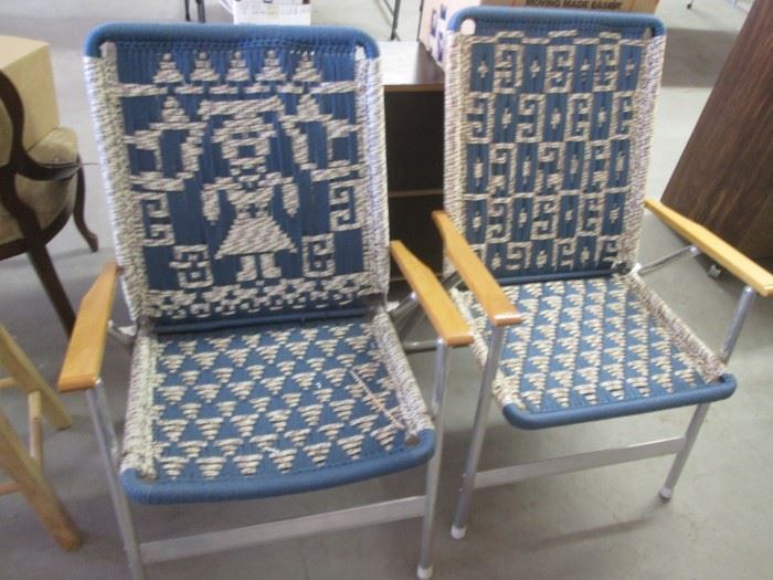 Interesting Patterned Folding Chairs