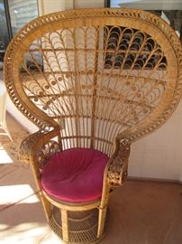 Woven Wicker Peacock Chair