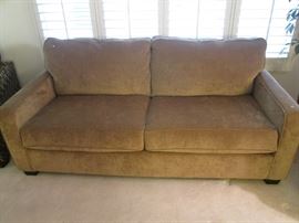 Contemporary style Sofa in brown tone upholstery