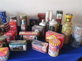 Tins have a variety of themes