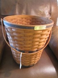 Longaberger Banker's Waste Basket, J.W. Collection, 1980's