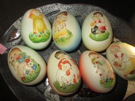 Ferrandiz Wooden Hand Carved and Painted Eggs